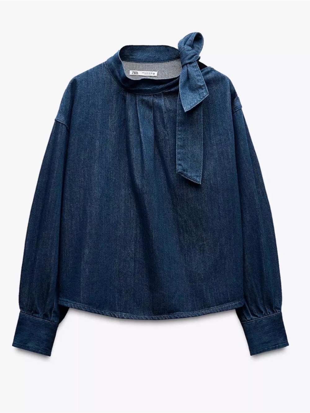 NEW Zara Z1975 TIE DENIM SHIRT - MEDIUM - REF. 6147/169